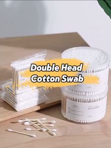500pcs Double Head Cotton Bud Cotton Swab Lipstick