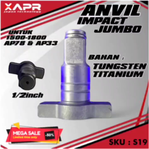 APR JAPAN S19 ANVIL impact jumbo 1/2inch Kepala impct Universal 300nm - 1000nm Bahan Baja