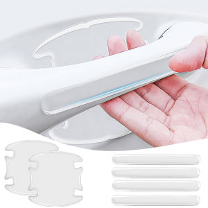 Car Door Handle Bowl Scratch Protective Invisible Transparent Stickers Silicon Rearview Mirror Anti-collision Protection Strip Cover Sticker