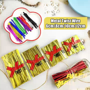800pcs/Pack Metal Twist WirePackaging Foil Twist Ties For Bread Lollipop Cookies Cellophane Treat Candy Bags Twist Ties