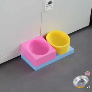 PPKP Pet Food Bowl Cat Dish Neck Protection Dog Bowl Anti-Flip Water Drinking Double Bowl Pet Supplies Cat Dog Bowls Slow Feeding Bowl