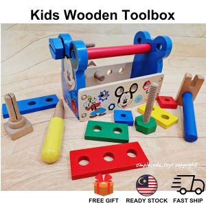 Mickey Wooden Toolbox Kids x Melissa and Doug Wooden Tool Kit Kids Fine Motor Skills Role Play
