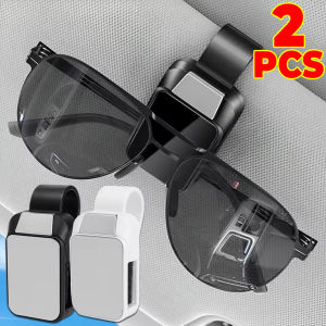 แว่นตากระบังแสงรถยนต์2ชิ้นคลิปเก็บสายแว่นตากันแดดแบบกระดุมแบบกดติดแบบสากลอุปกรณ์จัดเก็บสายชาร์จ