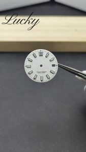 MUZHI | 28.5mm Matte Line Texture Watch Dial C3 Green Luminous Suitable Fit NH35 NH36 Automatic Movement Single Calendar Accessories