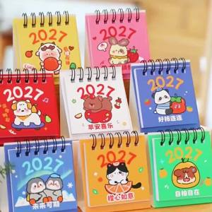 【S】2027 Desk Calendar Mini Portable Travel Calendars Perfect For Home Office School Daily Schedule Planning Home Decor