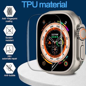 TPU Full Coverage Screen Protector Film for Apple Watch Ultra 2 49mm 46mm 42mm 45mm 41mm for iWatch Series 10 9 8 7 SE 6 5 4 3 2 1 44mm 40mm 38mm 42mm Hydrogel Film