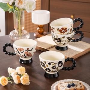 Vintage Style Ceramic Tenghua High Footed Mug
