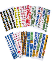 Traffic Signs Kids Kindergarten Teaching Education Early Education Understanding Traffic Logo Sticker Fire Safety Signs