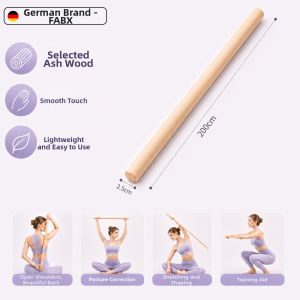 FABX | Body Posture Fitness Stretching Wooden Rod
