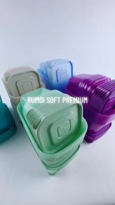 Toples Plastik Kotak Calista: 12pcs Set Penyimpanan Makanan & Bumbu
