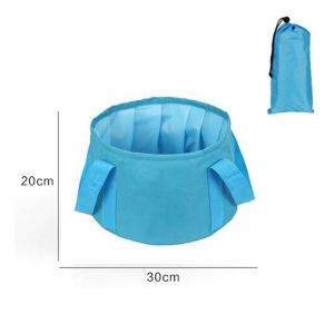 Outdoor Foldable Bucket Portable Travel Large Capacity Water Laundry and Vegetable Washing Camping Supplies Foot Bath Bag Folding Basin