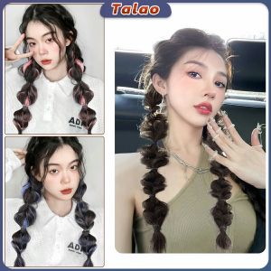 Talao Bubble Ponytail Wig Synthetic Ponytail Straight Hair Wig Female Clip-On Hair Extension Y2K Style