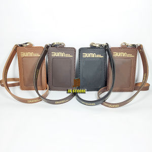 Tempat Id Card BUMN Kulit 3K / Id Card Holder Bumn Gantung / Name Tag bumn indonesia tali kulit