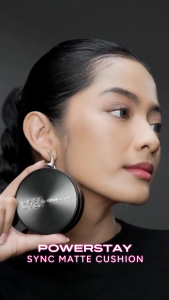 MAKE OVER Powerstay Sync Matte Cushion - Smart AI Matte Cushion High Coverage Zero Oxidation Oil Control Foundation Compact