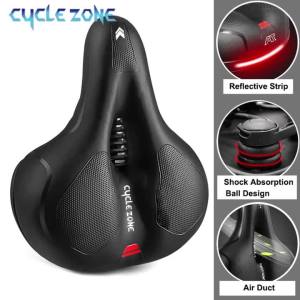 CYCLE ZONE | Comfortable Bicycle Seat Cushion Hollow Breathable Shock-Absorbing Memory Sponge MTB Road Bike Saddle Seat Cycling Accessories