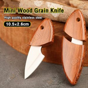 Mini Wood Grain Color Fruit Knife: A Compact Kitchen Tool