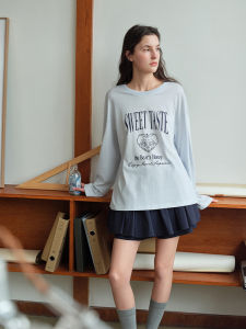 DUSHU | Lazy and Misty Style Knit Cardigan and Linen T-Shirt Top Set