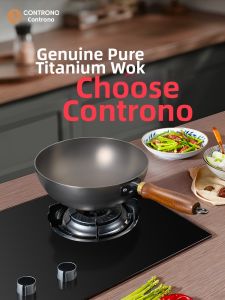 CONTRONO | Mirror Finished Pure Titanium Frying Pan
