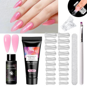 20ml Quick Extension Gel Nail Polish Set Nude Pink Milk White Long Lasting Building Gel Polish Kits for Nail Art Manicure Vernis