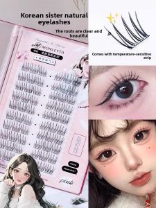 MONLEYTA | New Natural Looking Fake Eyelashes Adhesive Free Segmented Single Cluster Beginner Friendly Realistic Looking Artificial Lashes