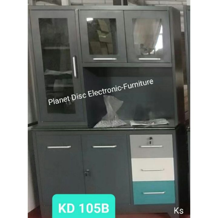 Kitchen set plat besi 120cm 3pintu lemari sayur lemari piring lemari ...