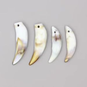 20pcs/30pcs/100pcs Ivory Horn Pendants For Jewelry Making Acrylic Wolf Teeth Charms Pendant Resin Beads DIY Jewelry Accessorie