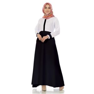 Promo Seragam Kantor Gamis Hitam Putih Baloteli Gamis Balotelli Seragam PNS PDH Gamis Dinas Size 4XL