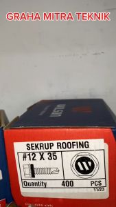 PER 1 BOX Skrup Baut Baja Ringan Roofing Kuning WILSOIN 12 x 35 (35cm) 400 pcs