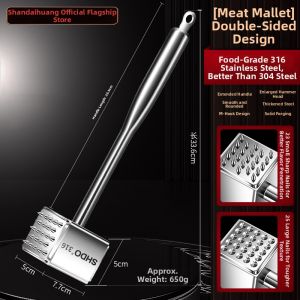 SHDO | Stainless Steel Tenderizer 316 Solid Meat Mallet
