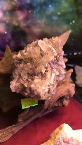 Đá Thạch Anh bông hoa trụ tinh thể kèm đế Ms 506