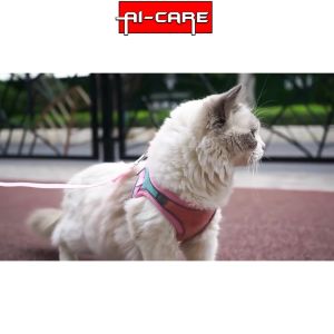 Pet Harness Leash Cat Dog Vest Type Traction Rope Pet Walking Deerskin Velvet Reflective Chest Strap 宠物牵引绳 鹿皮绒反光胸背带