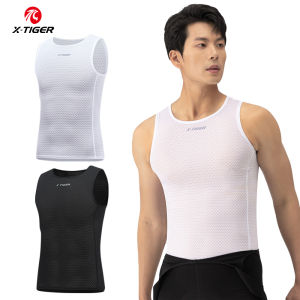 X-TIGER Men Cycling Vest Breathable Quick Dry Sleeveless Cycling Top Mesh Stretch Road Cycling Jersey Bike Underwear Sweat shirt