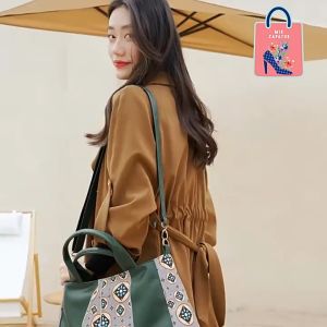 miszapatos Japanese Rakuten National style pu bag diagonal span portable texture large capacity commuter bag