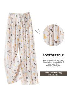 KASIHAN | Comfortable Summer Cotton-Like Loose Cartoon Pajama Pants