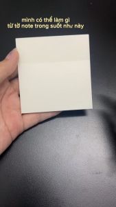 Giấy note trong suốt màu Pastel giấy ghi chú dễ thương cute 50 tơ` 75x75mm - 3x3 inch Uni-T E03 Gia Nguyễn --