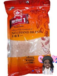 เกลือสีชมพูหิมาลายันป่น(เกลือบริโภคไม่เสริมไอโอดีน)500กรัมตรามือที่1  อย่างละเอียด