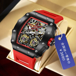 Double Tourbillon Richard Automatic Mechanical Watch Cut Out Waterproof Luminous Men New Concept Barrel RM Watch