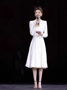 DANTING | White Style Suit Dress Formal Event Hostess Outfit