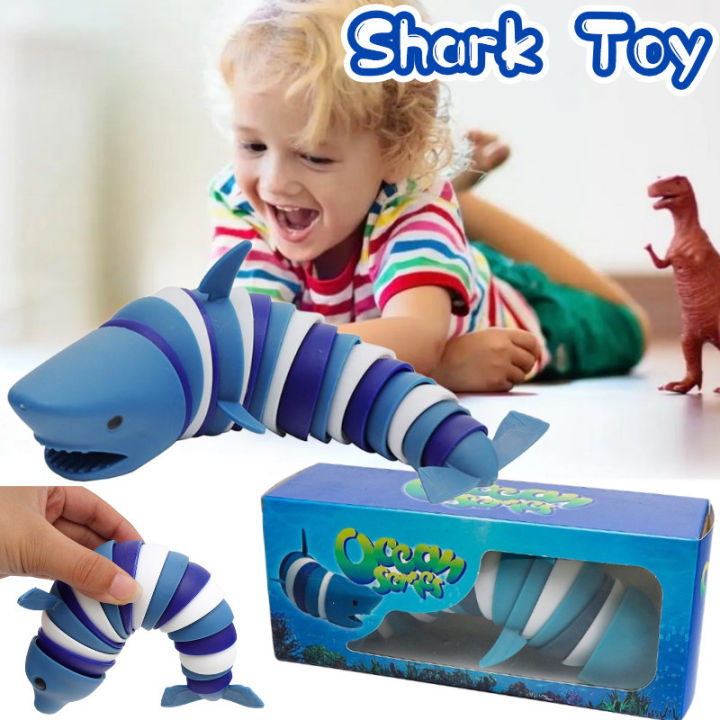 Shark Squeeze Fidget Toy Articulated Stim Toys Anti-stress Flexible ...