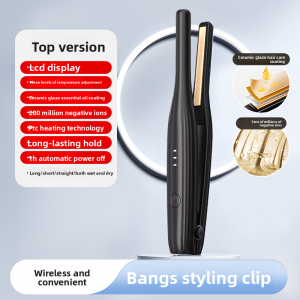 Amoi | Wireless Straightening Flat Iron for Men Root Lifting Negative Ion Hair Curler