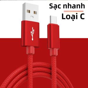 Cáp USB A Sang Type C Bện Nylon Sạc Nhanh Truyền Dữ Liệu Cho Thiết Bị Samsung Android Máy Nghe Nhạc MP3/MP4 Máy Ảnh Điện Thoại Di Động
