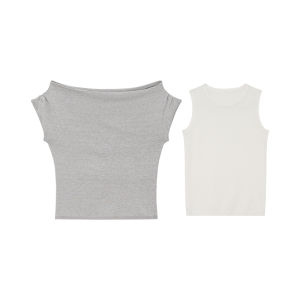 NIHAOKANONG | Bộ Áo Knit Dây Kéo Thời Trang Mùa Hè