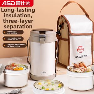 ASD | Hộp Cơm Bento Cách Nhiệt Đa Lớp Siêu Dài