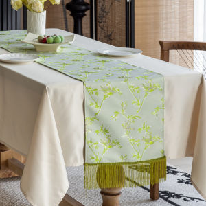 Chinese Zen Decorative Table Runner Light Luxury Dust-proof