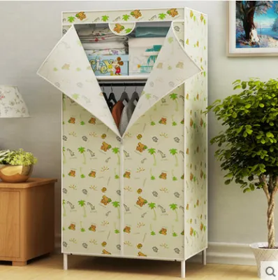 Student Dormitory Single Compact Fabric Wardrobe Dustproof