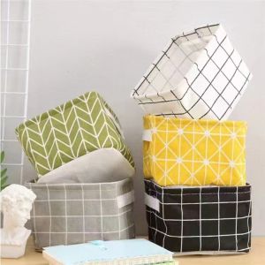 【HOORAY】Home Multipurpose Aesthetic Canvas Foldable Water Proof Desk Organizer #HL0164#