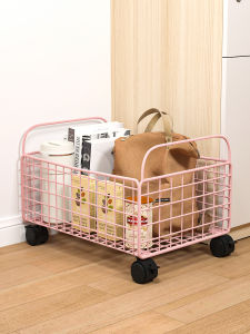 Storage Trolley Book Snack Organizer With Wheels