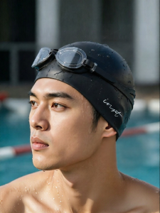 INRT | Comfortable Waterproof Large Fit Swim Cap for Long Hair and Ears