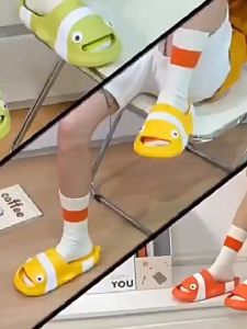 รองเท้าปลานีโม่ รองเท้าใส่ในบ้าน รองเท้าเตะ รองเท้าแตะพื้นนิ่ม ก้นหนา รองเท้าไม่มีผ้าผสม กันลื่นและทนต่อการสึกหรอสวมใส่สบาย