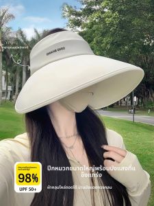 BILLI ZILLY | หมวกกันแดดทรงสี่เหลี่ยมจัตุรัสทรงสี่เหลี่ยมจัตุรัส หมวกกันแดดสำหรับผู้หญิง ฤดูร้อน 2025 ป้องกันรังสียูวี ทรงใหญ่ ไร้จุดยอด สำหรับผู้หญิง หมวกกันแดดสำหรับเดินทาง